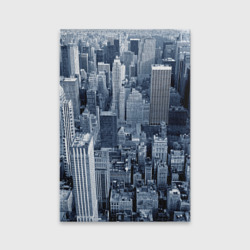 Обложка с принтом New York для любого человека, вид сзади №1. Цвет основы: черный