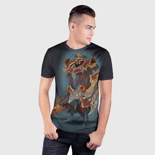 Мужская футболка 3D Slim Dragon knight, цвет 3D печать - фото 3