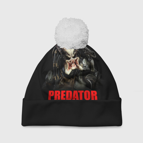 Шапка 3D c помпоном Predator