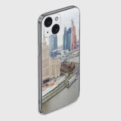 Чехол для iPhone 15 силиконовый с защитой камеры Москва-Сити - фото 2