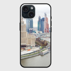 Чехол силиконовый для Apple iPhone 15 матовый Москва-Сити