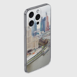 Чехол для iPhone 15 Pro Max силиконовый с защитой камеры Москва-Сити - фото 2