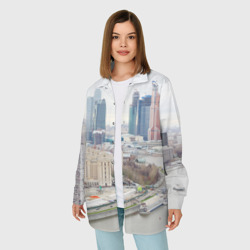 Женская рубашка oversize 3D Москва-Сити - фото 2