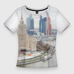 Женская футболка 3D Slim Москва-Сити