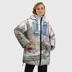 Женская зимняя куртка Oversize Москва-Сити - фото 2