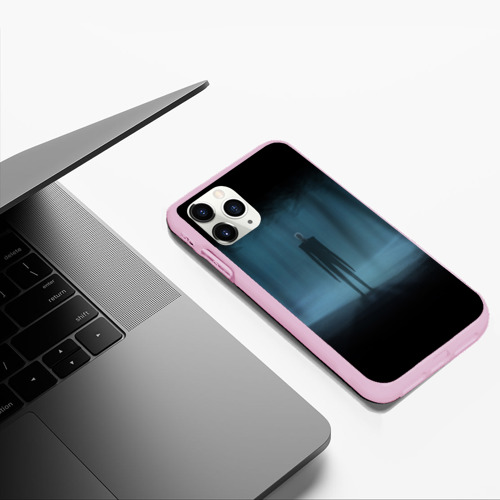 Чехол для iPhone 11 Pro Max матовый Слендермен Slender man, цвет розовый - фото 5