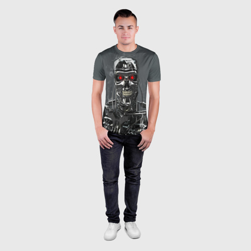 Мужская футболка 3D Slim Терминатор 2, цвет 3D печать - фото 4