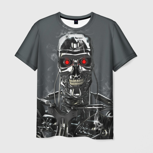 Мужская футболка с принтом Терминатор 2, вид спереди №1