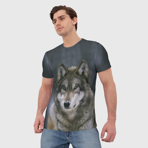 Мужская футболка 3D Волк, цвет 3D печать - фото 3