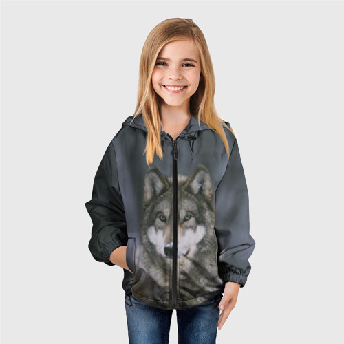 Детская ветровка 3D Волк, цвет черный - фото 4