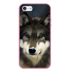 Чехол для iPhone 5/5S матовый Картина волк