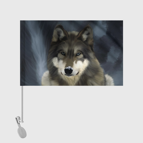 Флаг для автомобиля Картина волк - фото 2