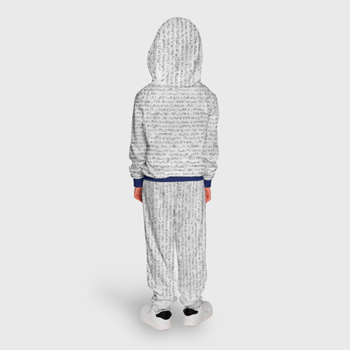 Детский костюм с толстовкой 3D Непереводимый текст, цвет синий - фото 4