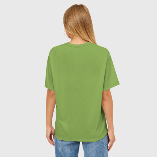 Женская футболка oversize 3D Потусим?, цвет 3D печать - фото 4