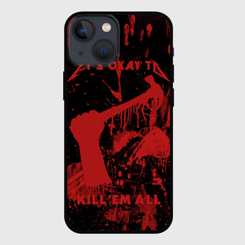 Чехол для iPhone 13 mini с принтом Kill 'Em All, вид спереди #2
