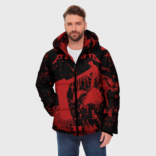 Мужская зимняя куртка 3D Kill 'Em All, цвет красный - фото 3