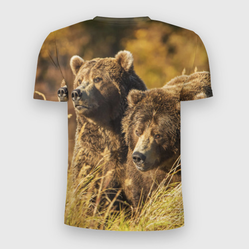 Мужская футболка 3D Slim Медведи, цвет 3D печать - фото 2
