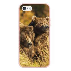 Чехол для iPhone 5/5S матовый Медведи