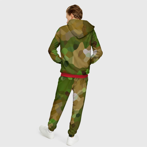 Мужской 3D костюм с принтом Мухоморчик, вид сзади #2