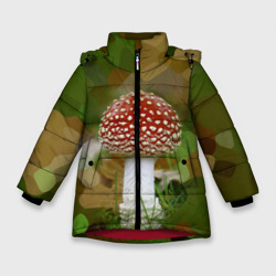 Зимняя куртка для девочек 3D Мухоморчик