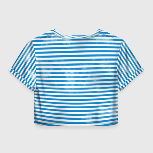 Женская футболка Crop-top 3D ВДВ, цвет 3D печать - фото 2