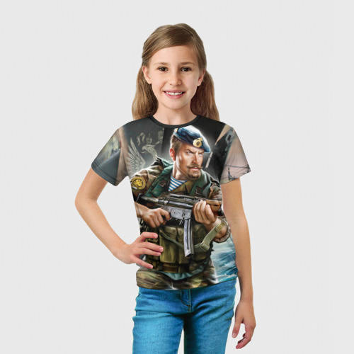 Детская футболка 3D ВДВ, цвет 3D печать - фото 5