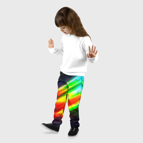 Детские брюки 3D Цветные блики, цвет 3D печать - фото 3