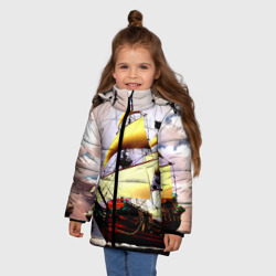 Зимняя куртка для девочек 3D Фрегат - фото 2