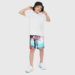 Детские спортивные шорты 3D Сакура - фото 2