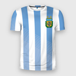 Мужская футболка 3D Slim Сборная Аргентины по футболу