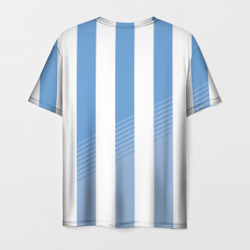 Футболка с принтом Сборная Аргентины по футболу для женщины, вид сзади №1. Цвет основы: белый