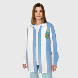 Женская рубашка oversize 3D Сборная Аргентины по футболу - фото 2