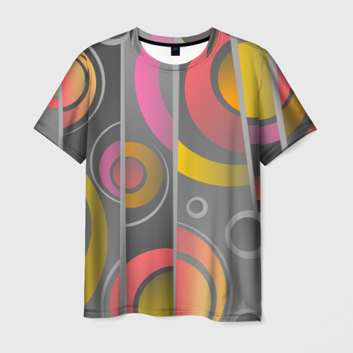 Мужская футболка 3D Серая абстракция, цвет 3D печать