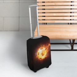 Чехол для чемодана 3D Огненный мяч - фото 2