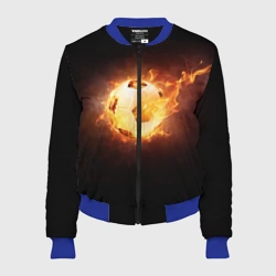 Женский бомбер 3D Огненный мяч