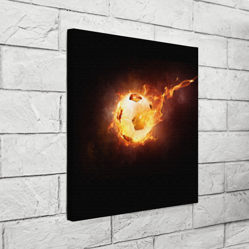 Холст квадратный Огненный мяч, цвет 3D печать - фото 3