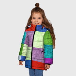 Зимняя куртка для девочек 3D Лоскутное шитье - фото 2
