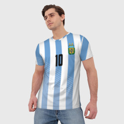 Мужская футболка 3D Месси - сборная Аргентины - фото 2