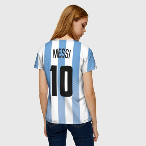 Женская футболка 3D Месси - сборная Аргентины - фото 4