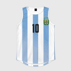 Мужская спортивная майка 3D Месси - сборная Аргентины