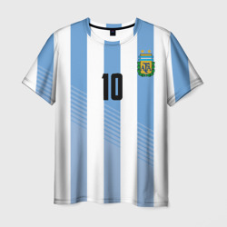 Мужская футболка 3D Месси - сборная Аргентины