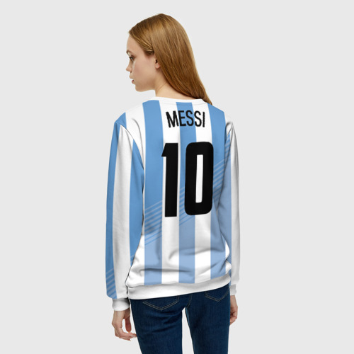 Женский свитшот 3D Месси - сборная Аргентины, цвет 3D печать - фото 4