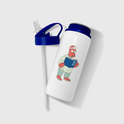 Бутылка для воды с трубочкой Доктор Зойдберг - фото 2