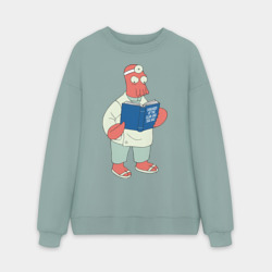 Мужской свитшот oversize без начеса хлопок Доктор Зойдберг