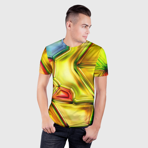 Мужская футболка 3D Slim Витраж 2, цвет 3D печать - фото 3