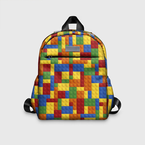 Детский рюкзак 3D с принтом Конструктор Лего, вид спереди #2