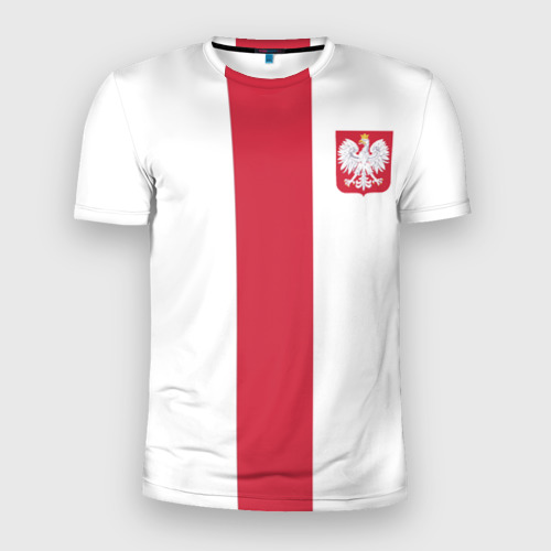 Мужская футболка 3D Slim Сборная Польша, цвет 3D печать