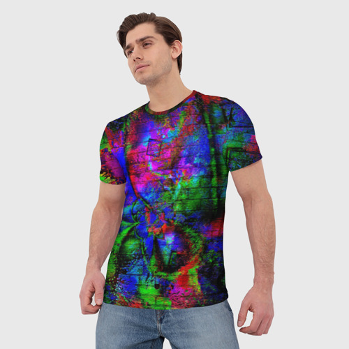 Мужская футболка 3D Graffiti, цвет 3D печать - фото 3