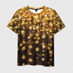 Мужская футболка 3D Золотой дождь