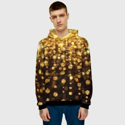 Мужская толстовка 3D Золотой дождь - фото 2